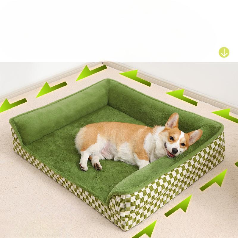 Warm Winter Removable and Washable Pet Bed for Medium and Large Dogs with Small Rabbit Velvet To Keep Warm
