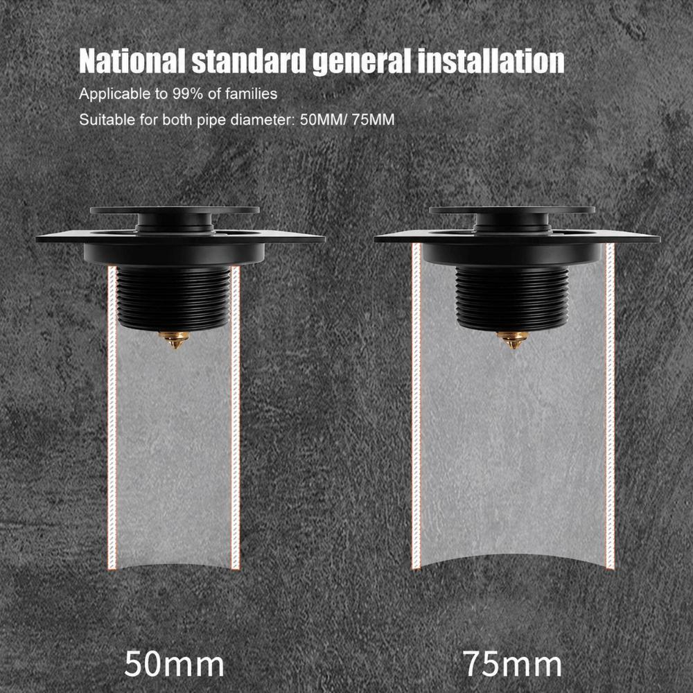 Brass Floor Drain Strainer Push Down Mechanism Floor Drain Easy Install Drain Strainer Kitchen