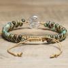 African Turquoise Tree of Life Bracelet – Handwoven Macramé Boho Jewelry, Grounding Growth Gift for Women