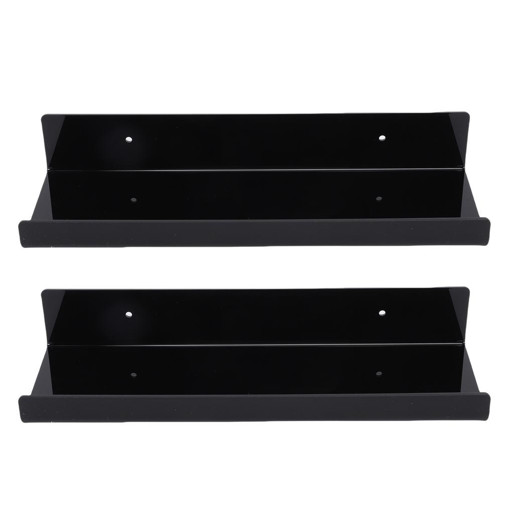 2 Pack Wall Mounted Plant Shelf 12 Inch Acrylic Display Shelf Wall Hanging Shelf Vertical Shelf for Indoor Window