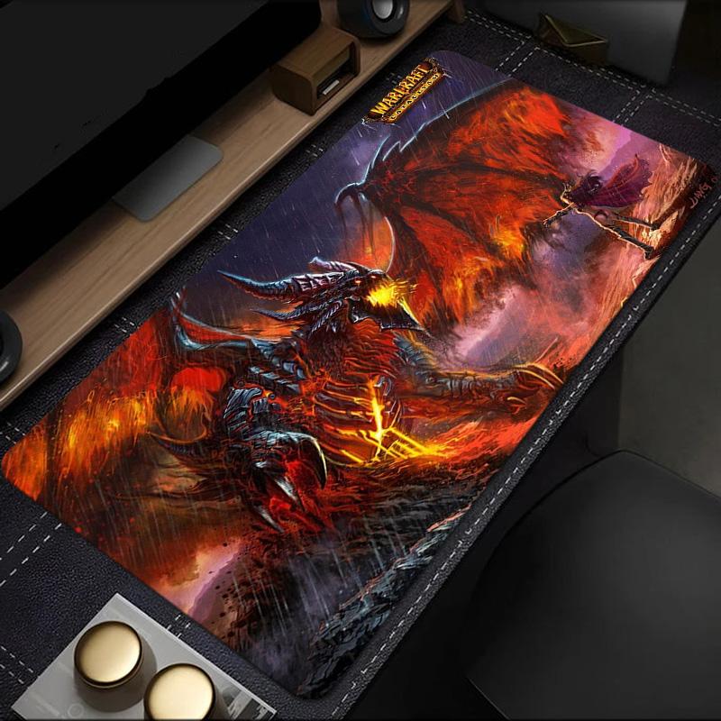 Dragon's Fiery Warcraft game Mouse Pad, Rubber Base, Mouse Pad for Gamers and Office Use, Gaming Desk , Easy To Clean Mat Christmas fan gifts
