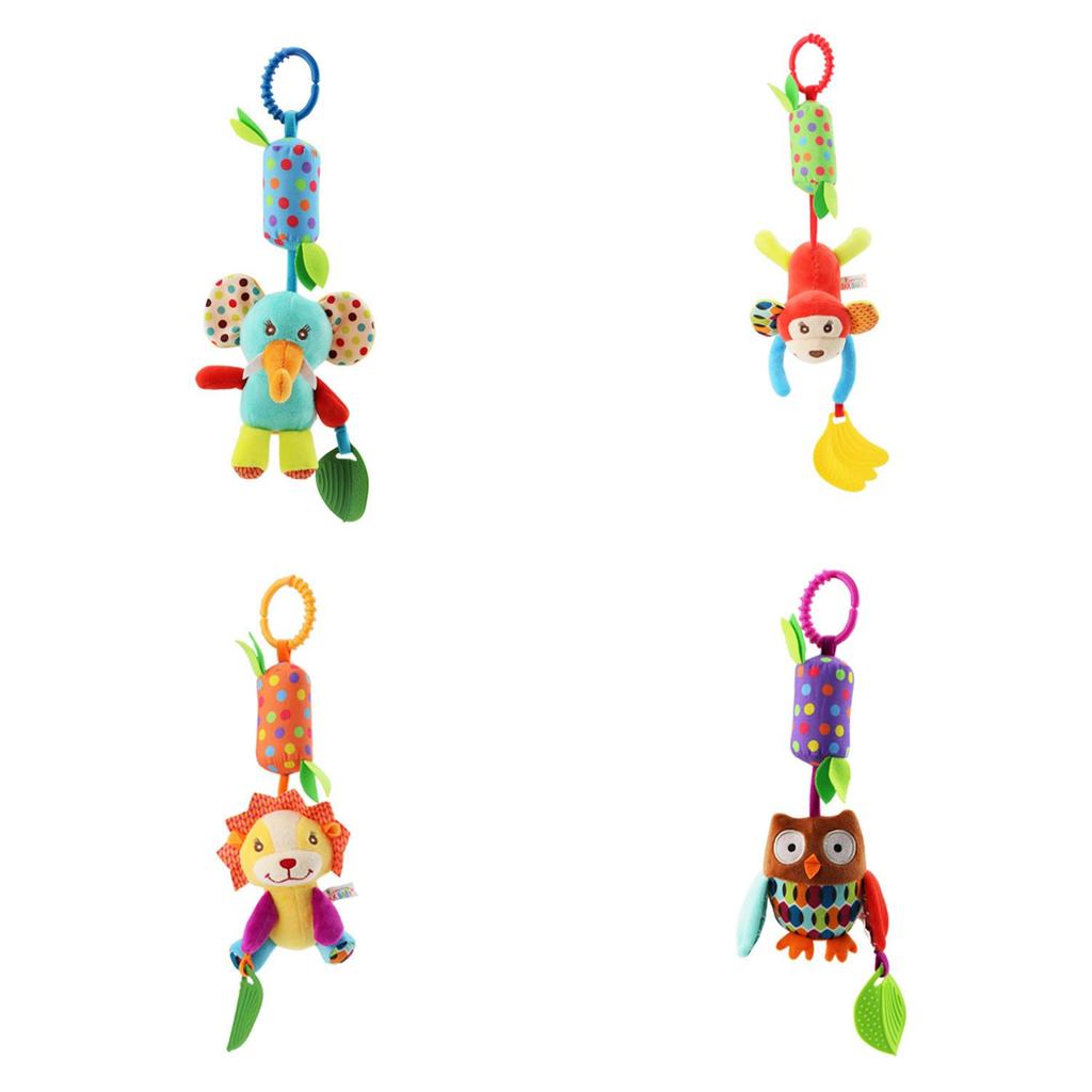 Skk New Animal Wind Chime Bed Hanging Pushchair Pendant With Bell Teether Plush Toy Manufacturer Supply
