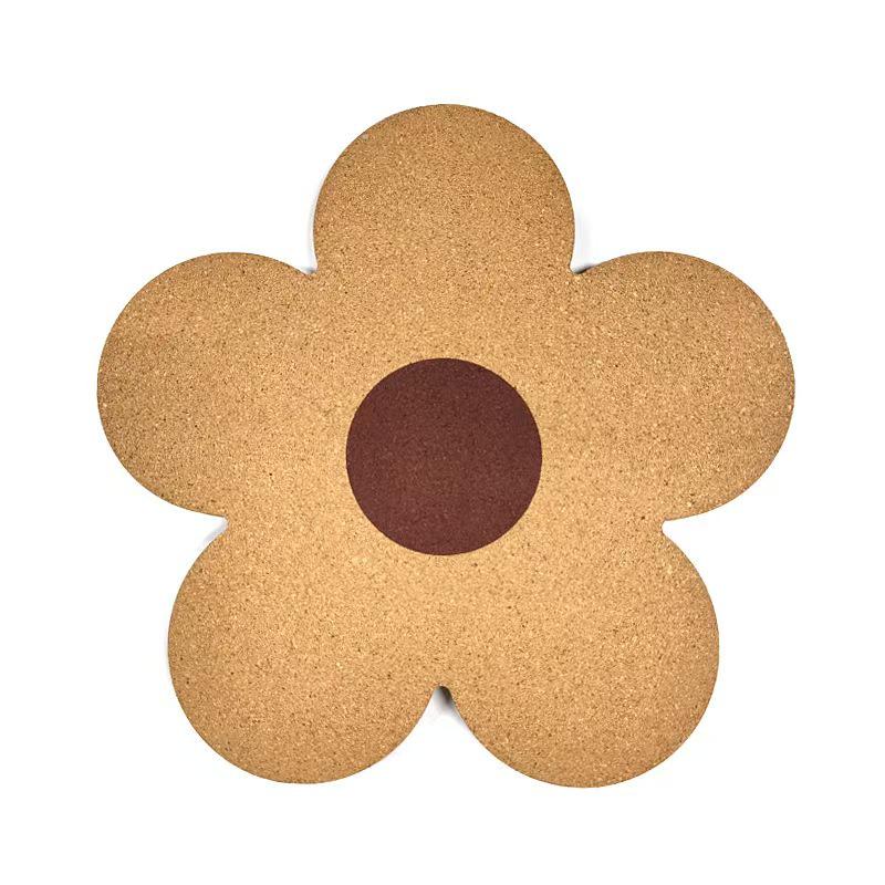 Flower-Shaped Cork Heat Insulation Coaster – Irregular Small Design for Office or Home Cork Coaster