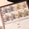 Luxury Crystal Flower Stud Earrings Gorgeous Rhinestone Earrings  Jewelry Gift