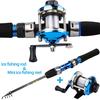 1.2m Ice Fishing Rod with Trolling Line Combination Ice Fishing Line Shaft Rod Set Fishing Tackle