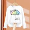 Kid Long Sleeves T-Shirt Fashionable Creativity Cartoon Kitty Cute Cat Print Autumn Casual Sports Versatile Comfortable Loose T-Shirt