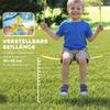 Kids Swing Set with Double Swings, Outdoor Playset with Adjustable Ropes, Metal Frame for Ages 3-8, 150kg Capacity