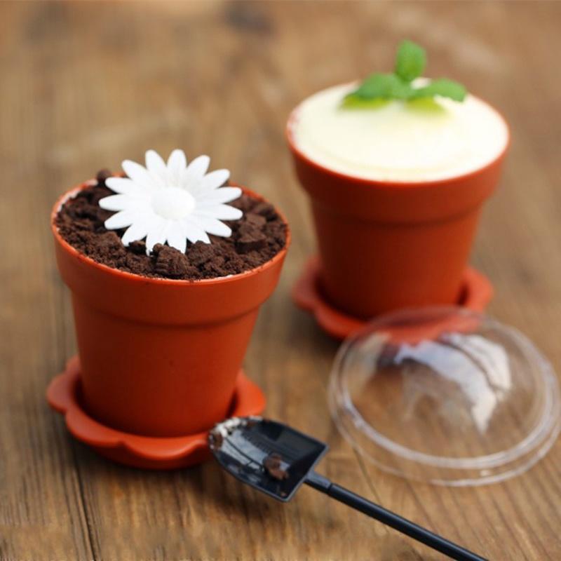 5 Ou 10pcs Set Creatif Fleur Pot Gateau Tasses Pelle Tiramisu Decor Creme Glacee Pour Fete D Anniversaire Acheter A Prix Bas Livraison Gratuite Avis Reels Avec Des Photos Joom