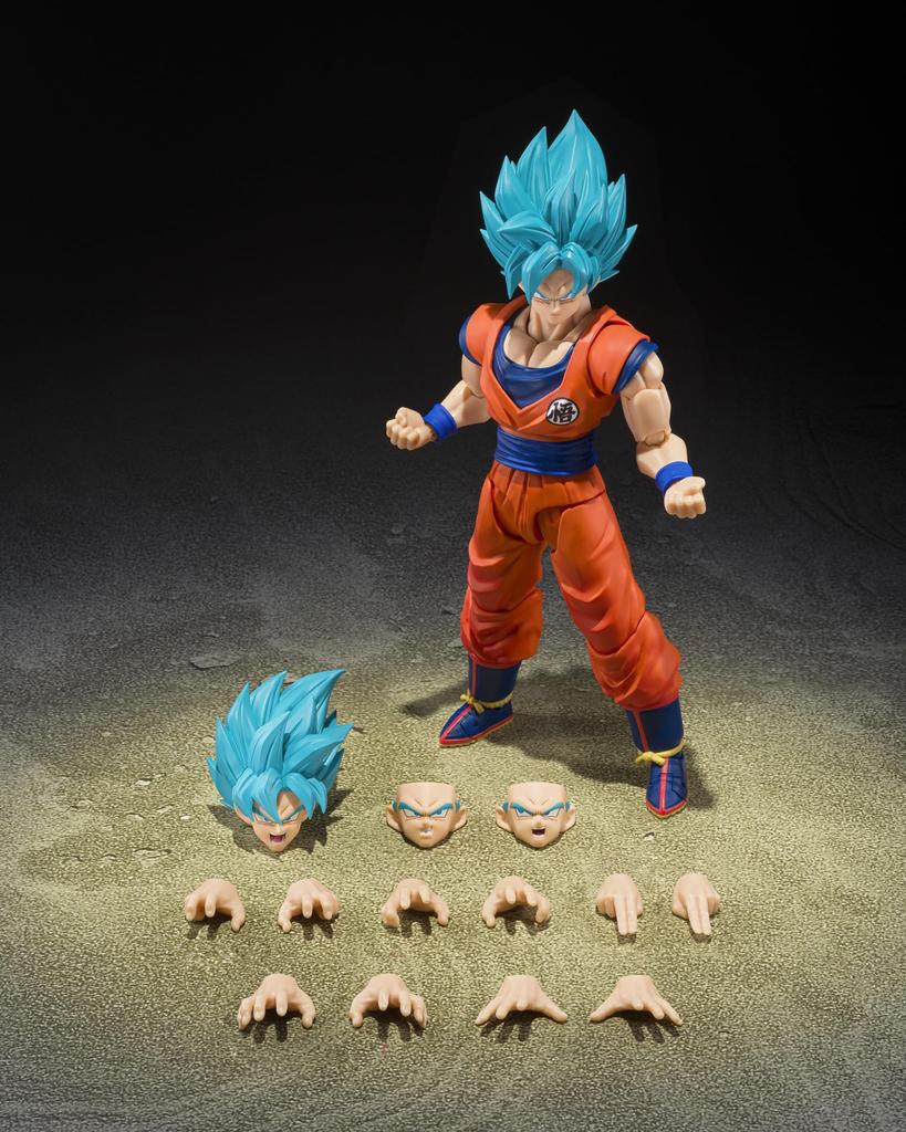 Tamashii Nations S.H. Figuarts Dragon Ball Super Super Saiyan God Super Saiyan Goku Limit-Breaking Blue Power PVC ABS Figure 145mm