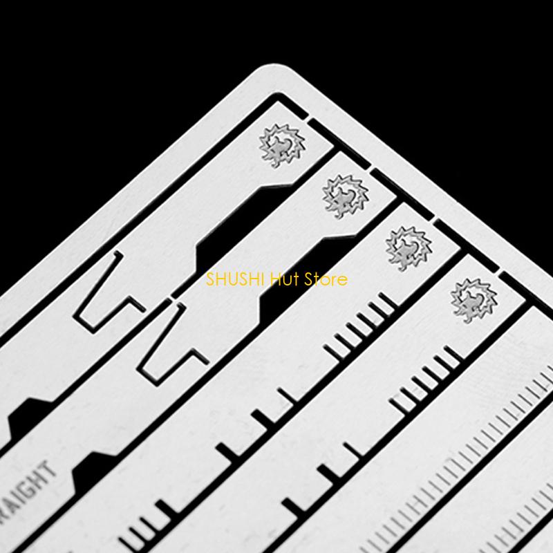 Detail Adding Templates Curved Surfaces Craft Tool Professional Scribing Ruler D57B