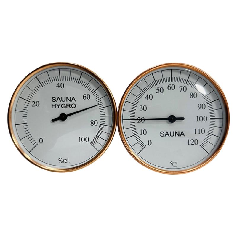 Large Display Sauna Room Thermometers Hygrometer Heatproof ABS Metal Construction Easy Installation