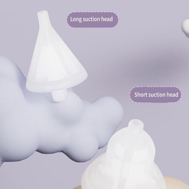 Automatic Nose Cleaner with 2 Suction Head Electric Nasal Aspirator Rechargeable Nose Aspirator Toddler Nasal Extractor