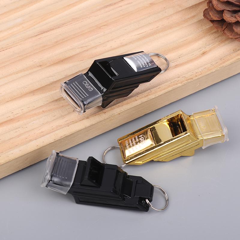 Professional Football Referee Whistles With Lanyard Box Big Sound Plastic Whistles Basketball Whistles Coach Equipment