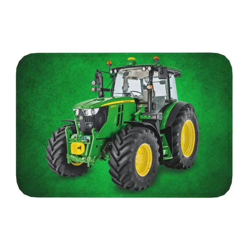 Funny Tractor Design Doormat Non-Slip Backing for Kitchen Bathroom Balcony Entryway Rug Carpet Floor Mat Decor