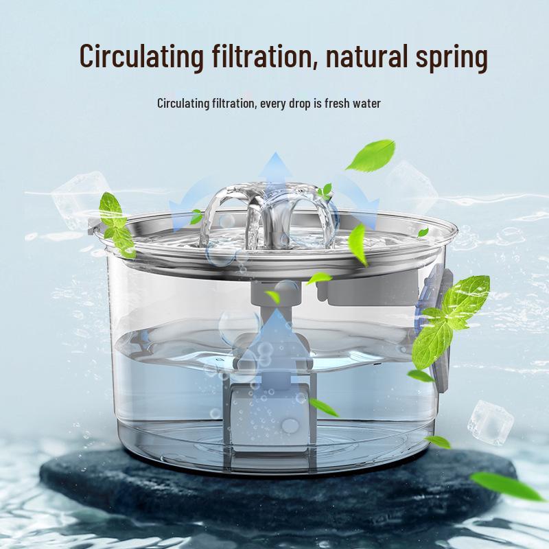 Cross-Border Stainless Steel Cat & Dog Water Fountain - Silent 2.8L Pet Water Dispenser