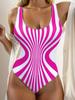 Women's seaside beach swimsuit tie-dye D printing European and American summer one-piece swimsuit
