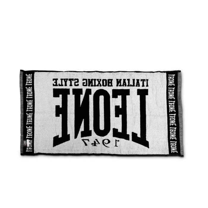 Serviette anneau - leone - noir - taille unique - éponge jacquard - accessoire de remise en forme