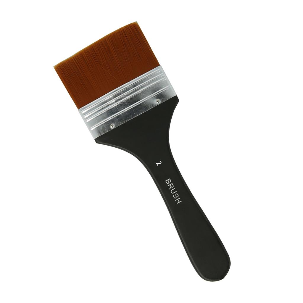 1 szt. Profesjonalny Płaski Pędzel do Malowania Nylonowe Włosie Pędzel Artystyczny Drewniany Uchwyt do Gesso Bejc Klejów Lakierów Farb