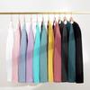 Combed Compactall Cotton Heavy Round Neck Solid Color Long Sleeve Men's T-Shirt Loose Bottomed Shirt Men's