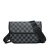 Niche Plaid Messenger Men's Bag OEM Generation High Quality PVC Old Flower Material Men's Shoulder Bag