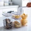 Plastförseglad förvaringslåda Transparent matbehållare Kaffebönsorganisatör Matförvaring Cerealdispenser Kök Köksartiklar