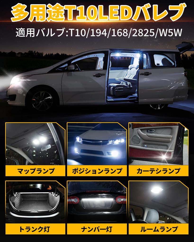 BAOLICY T10 LED White Explosive Light with Built-in Canceller, Position Lamp, License Plate Light,