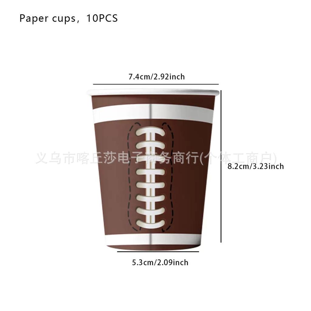 Super Bowl Football Party Supplies American Football Children'S Birthday Party Tableware Tablecloth Paper Plates Tissue Decoration