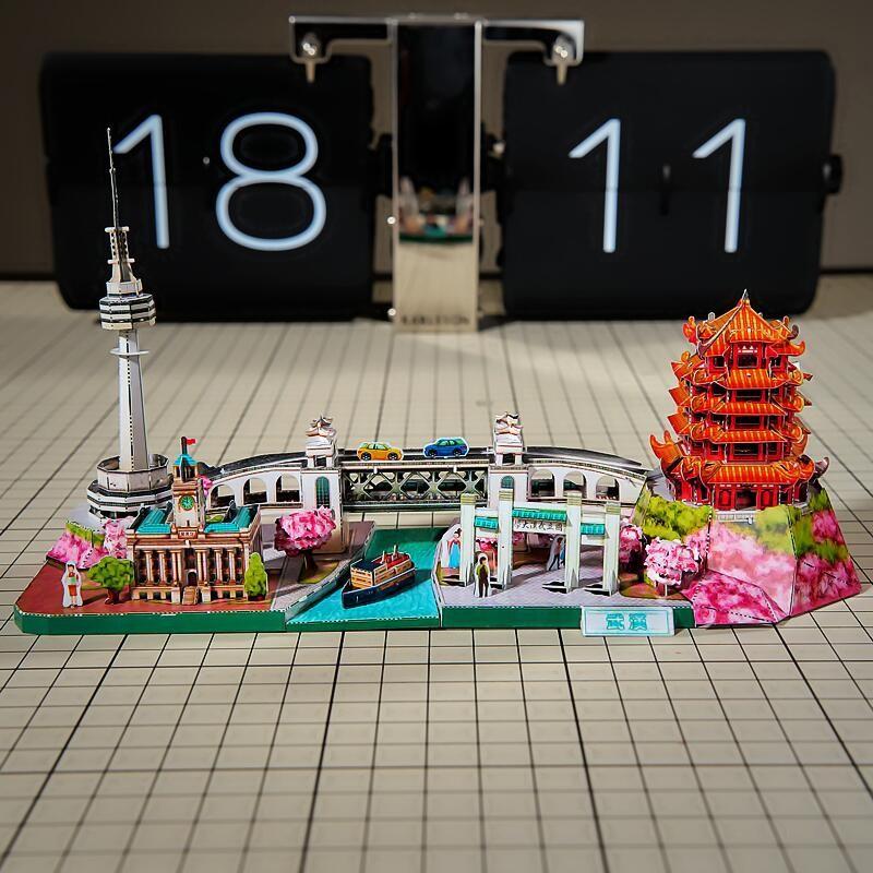 World Style City Skyline Architecture Street View 3D Metal Puzzle Paris Venice San Francisco Shanghai DIY Assembled Model Kits