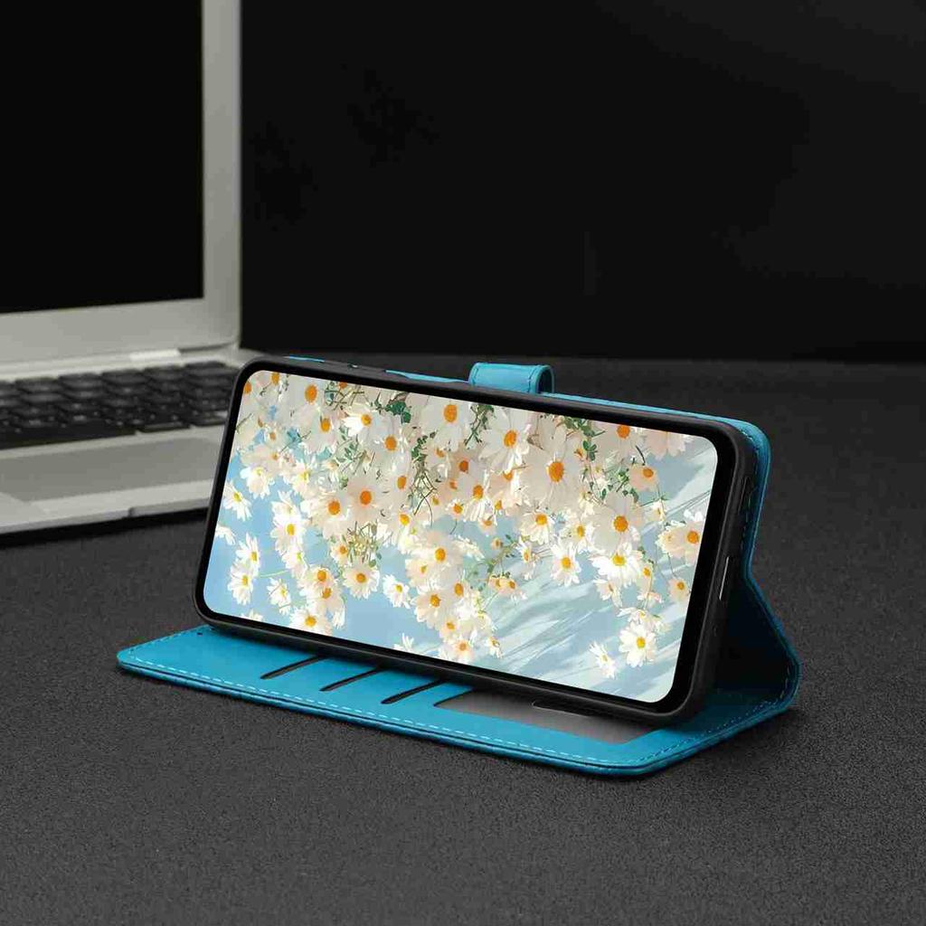 10-Color Daisy Embossed Flip Card Case for TCL 40 XL/40R/40X/40SE.TCL 403/405/406/408