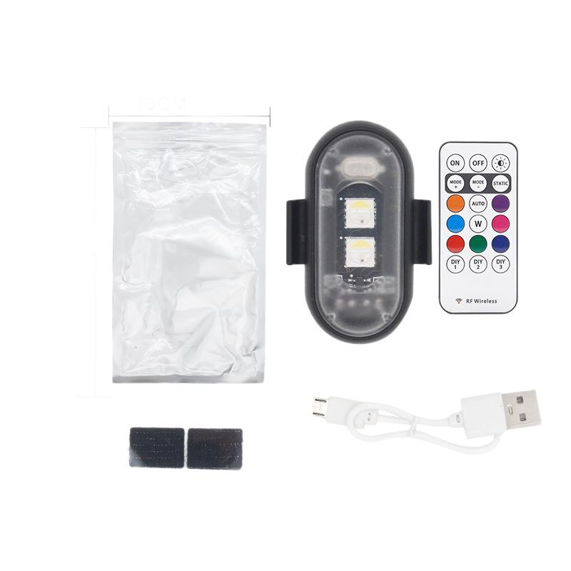 Luz LED Sem Fio para Carro Multicor com Controle Remoto - À Prova d'Água, Mini, para Decoração de Avião e Carro