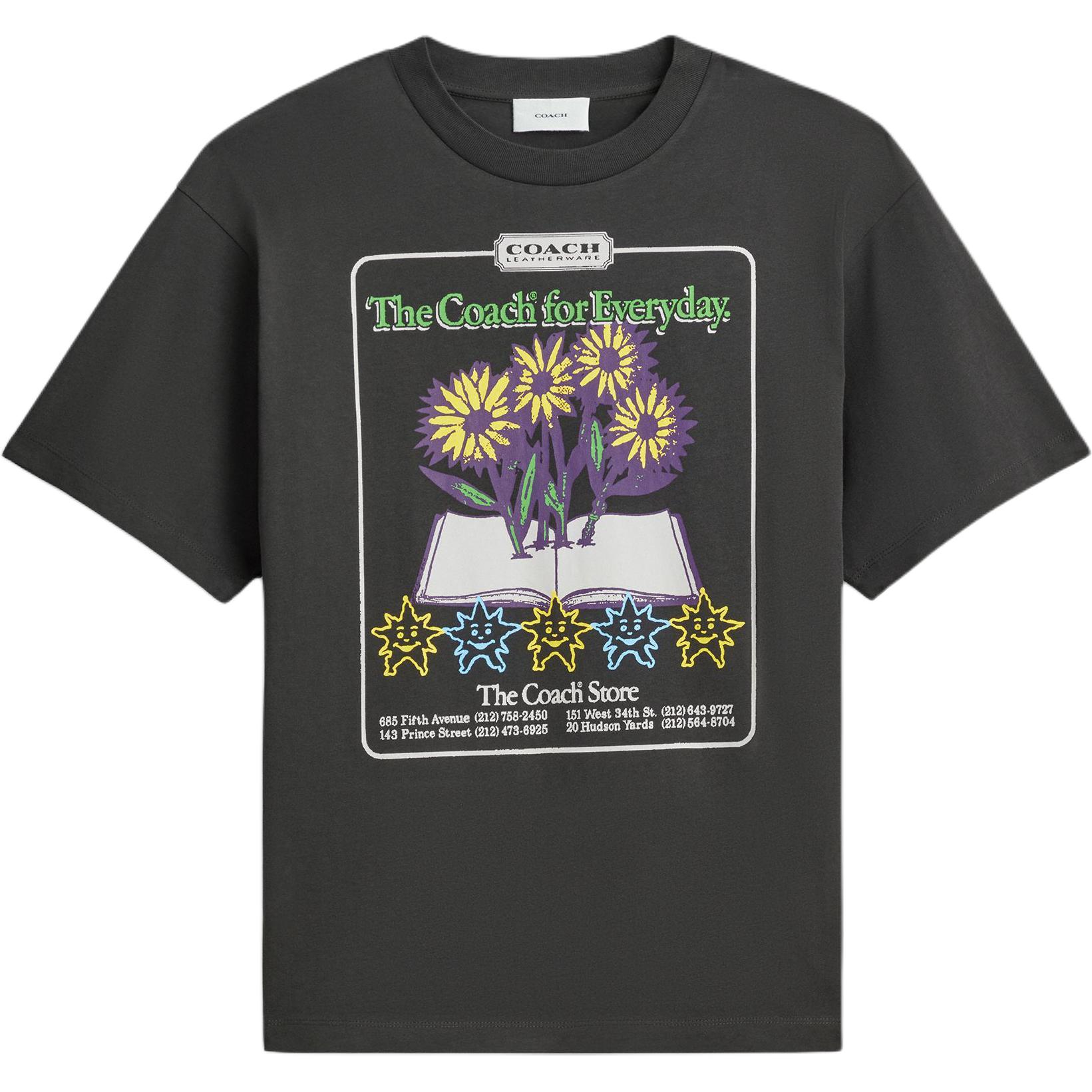 

Coach FW25 Cotton Crew Neck Graphic Print Short Sleeve T-Shirt Unisex T-Shirt CCA58-A0R S