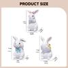 3x Easter Bunny Figurines Statues Art Desktop Ornament Decorations Animal Sculptures for Home