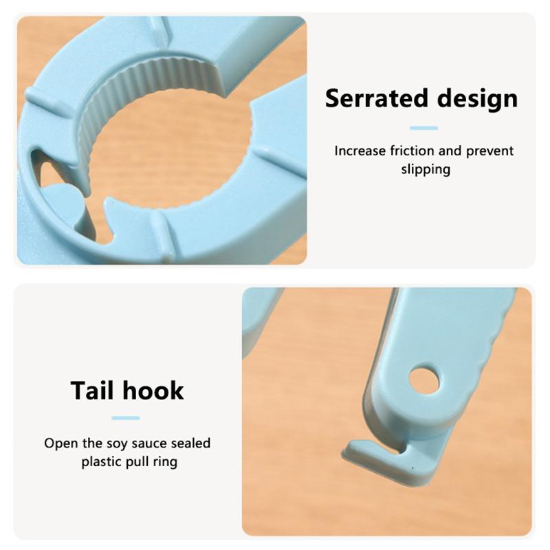 2Pcs Multi Bottle Opener Plastic Can Opener Water Bottle Gripper Jar Lid Remover Pull Tab Soup For Weak Hand Senior Elderly