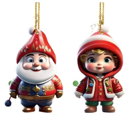 

Різдвяні прикраси Мультфільм Сніговик/Різдвяна ялинка Діда Мороза Висяча прикраса Святковий акриловий декор на Різдво День Святого Валентина Зимова вечірка K