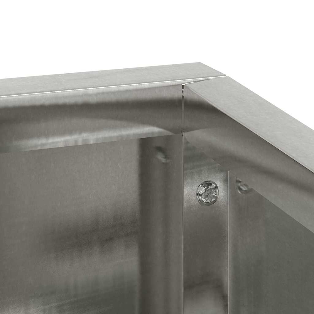 Garden Planter Silver 80 X 80 X 50 Cm Stainless Steel