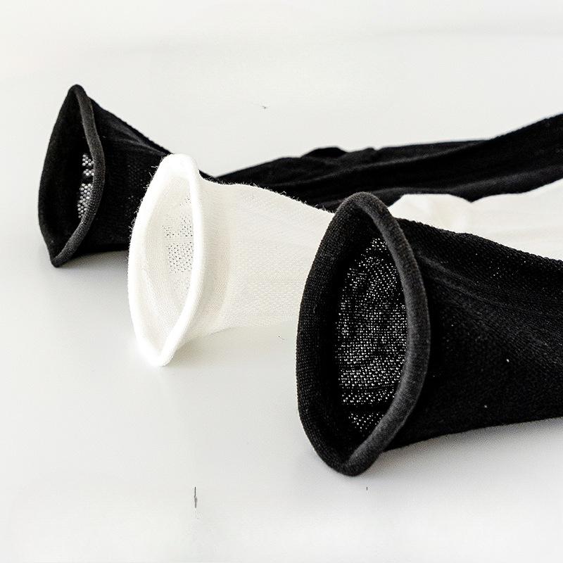 White Lace Socks for Women's Summer, Thin Mid-calf Socks Paired with Sandals and Slippers, Mary Jane Pile Socks for Summer