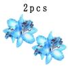 2Pcs Hawaii Orchid Flowers Hair Clips,Bohemia Style Flowers Hairpins ,  Photo Beach Travel Side Clip,Wedding Bridal Accessories
