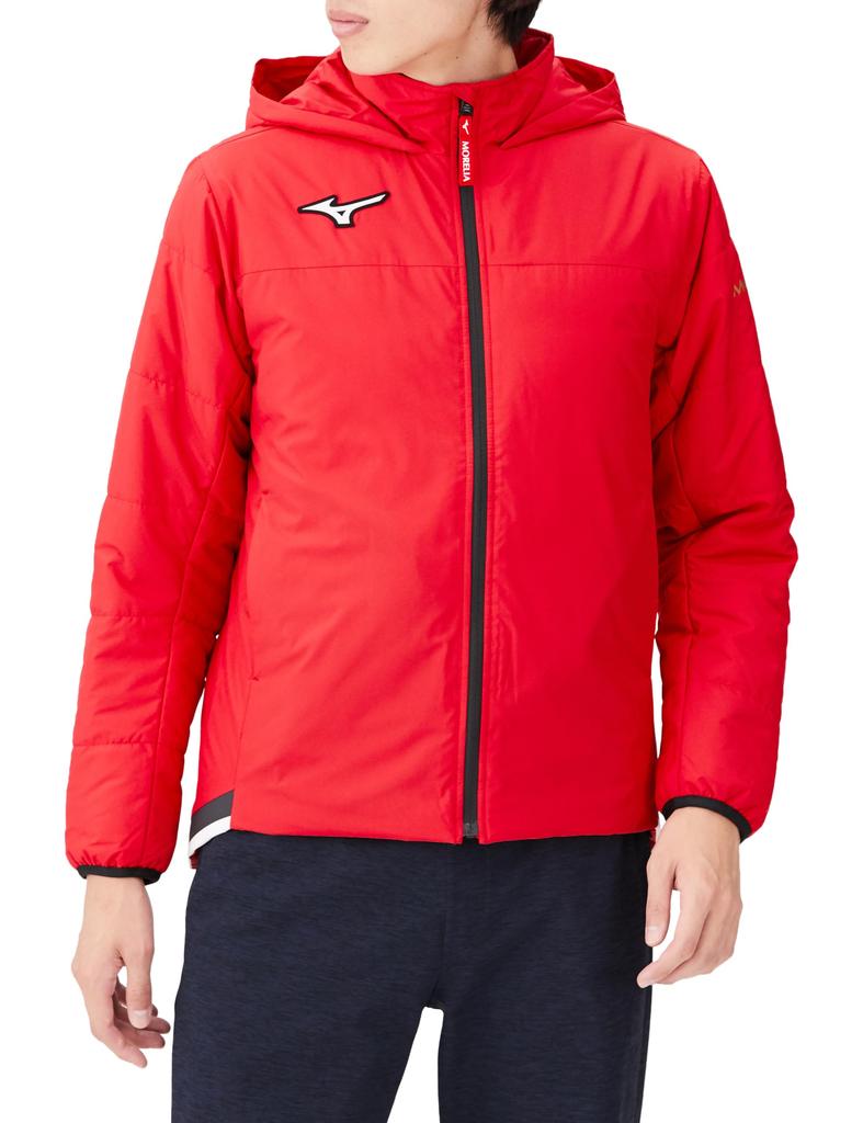MORELIA Football Wear Padded Warmer Chinese Size S Jacket, Insulated, Water-Repellent, P2MEA501, Red,