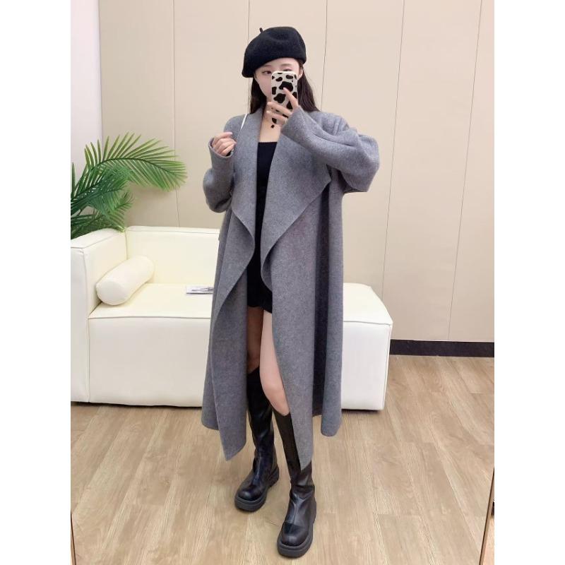 

Осень и зима новый темперамент талия тонкий средней длины вязаный кардиган топ женская мода универсальный свитер куртка one size fits all серый