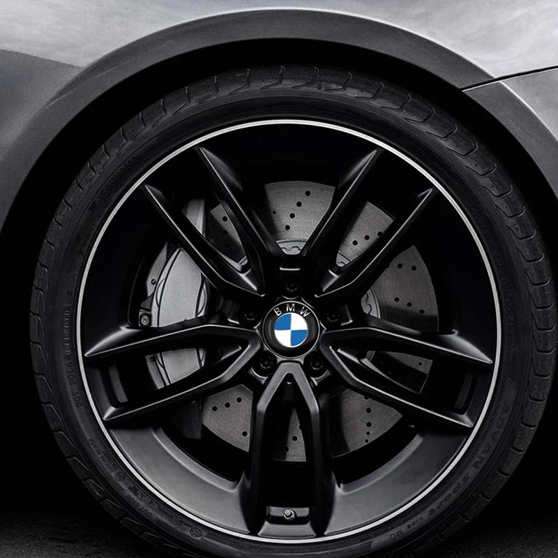 4pcs Car Wheel Center Hub Caps Sticker For BMW M M3 M5 F10 F30 F20 E28 E30 E34 E36 E39 E46 E91 Performance X1 X2 X5 Accessories