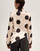 Women's Blouse Modalinda 46939 36 Beige with Polka Dots