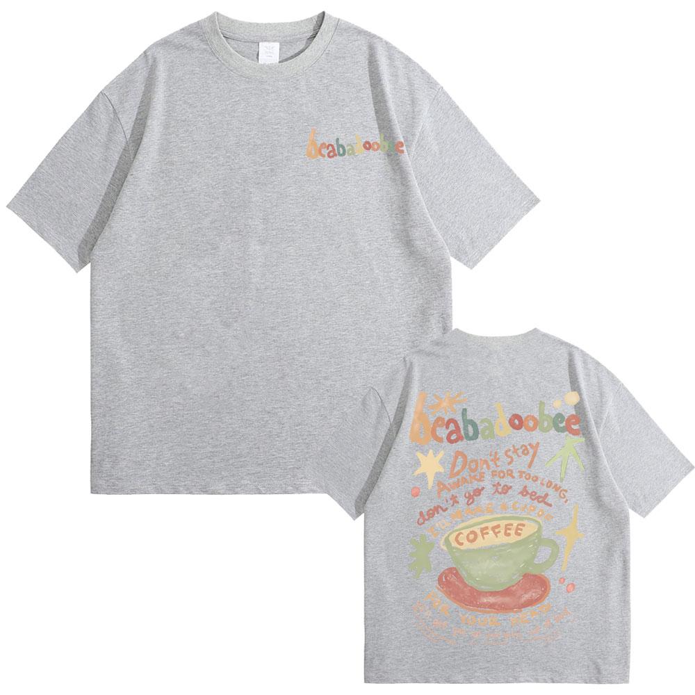 Beabadoobee Graphic Print T-shirt Men Women Fashion Vintage Oversized T Shirts Unisex Casual Pure Cotton Tshirt Y2k Streetwear