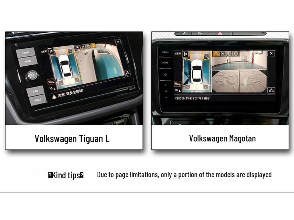 360° Panoramic Dual CAN Display for VW T-Roc, Teramont X, Tiguan L, Sagitar