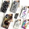 Treble Clef Music Note Case For Xiaomi Redmi Note 11 9 10 12 13 Pro Plus 12S 11S 10S 9S Redmi 12 10C 12C 13C Cover