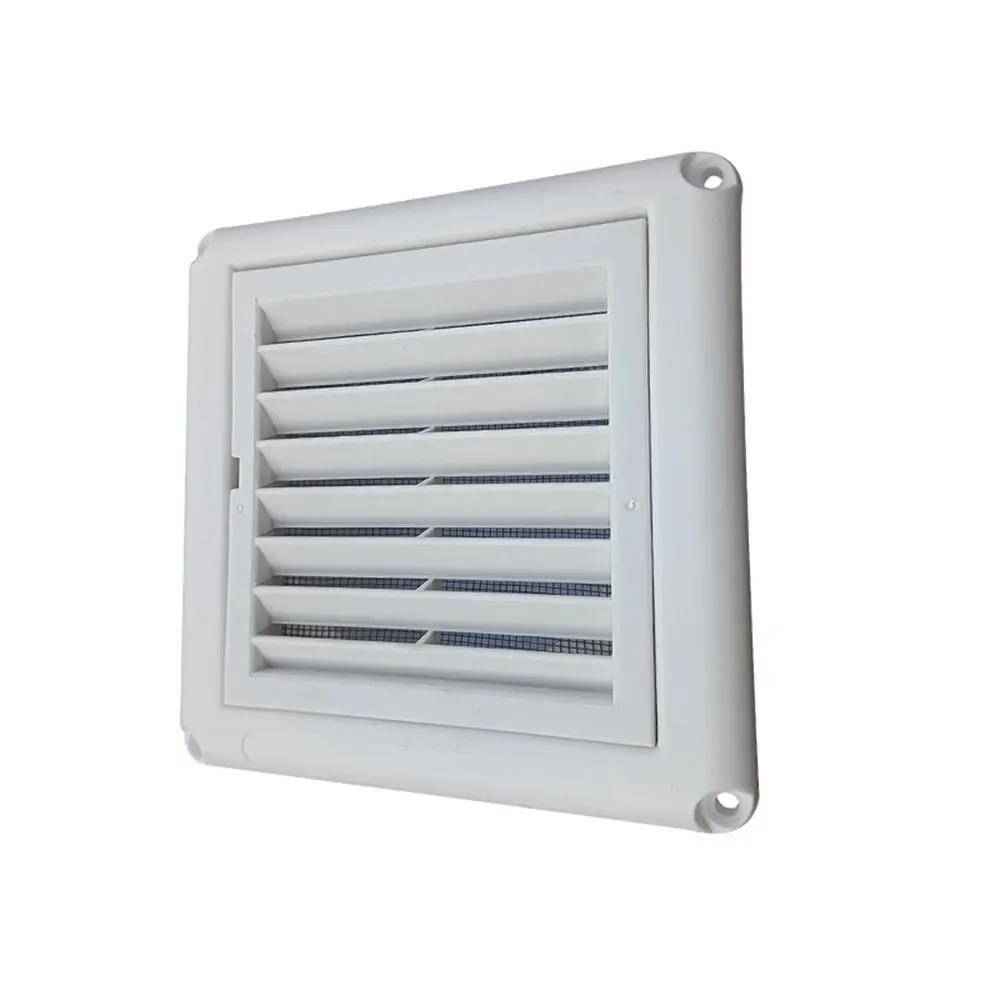PP Air Vent Grille Ventilation Cover With Flaps With Insect Screen 150*150mm/200*200mm Louver Vent Air System Net Cover Screen