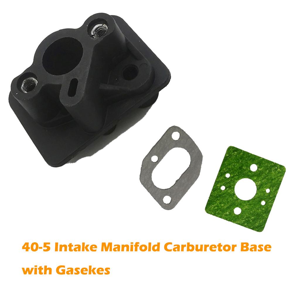 

40-5 43CC 52CC Intake Manifold Carburetor Base Connector with Gaskets Brush Cutter Parts Tools Carb Adaptor Replacement Part