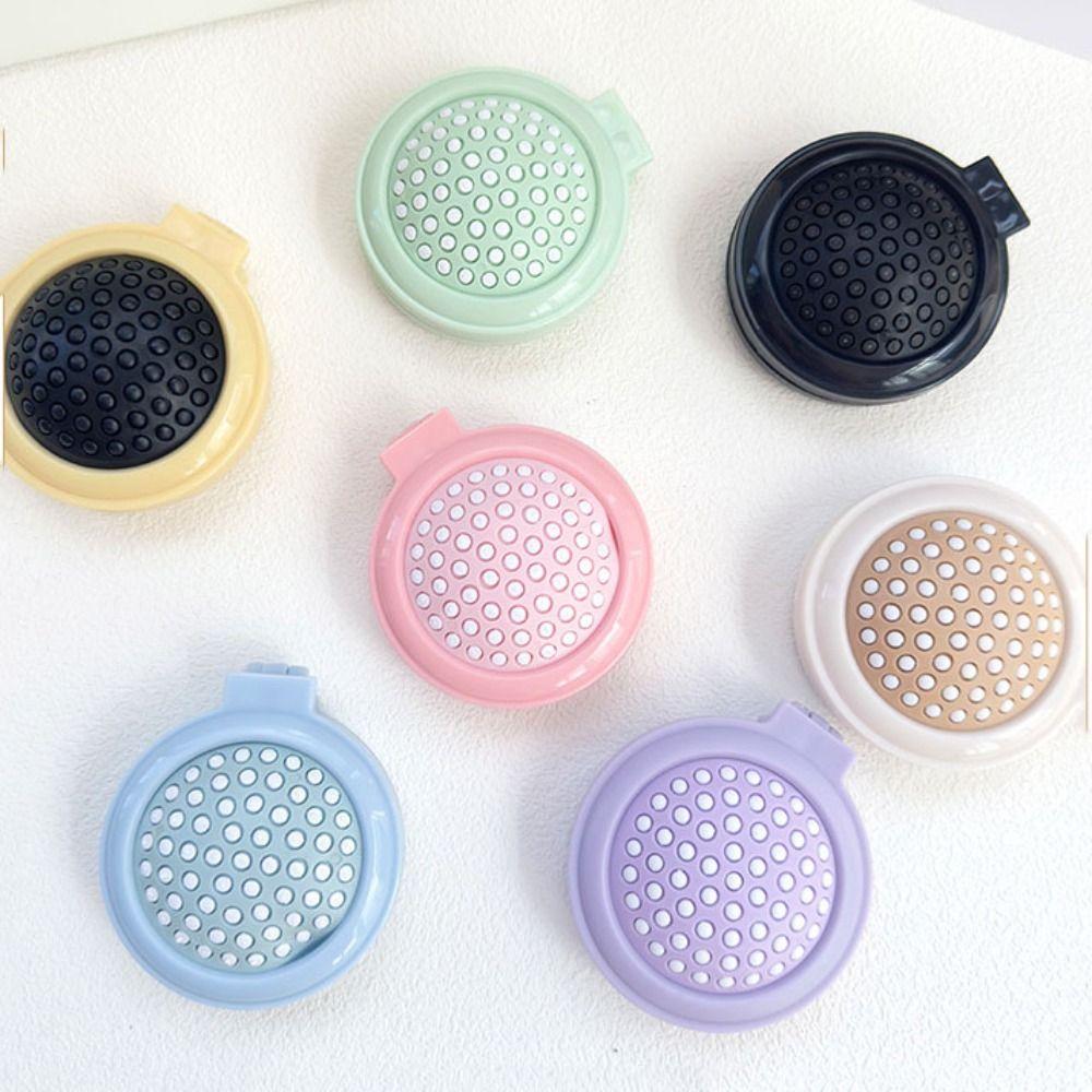 4Pcs Round Folding Air Bag Comb Dual Use Pocket Hair Brush Portable Makeup Mirror with Comb  Travel