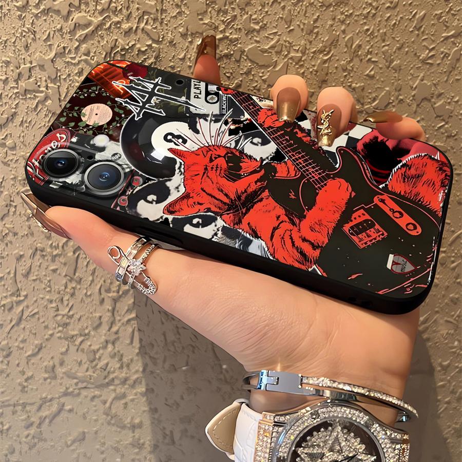 Funda Handyhülle Case für Apple iPhone 17 Pro Max 11 14 XR XS MAX 13 Air 12 16 15 Pro 7 8 Coole Katze Tiger
