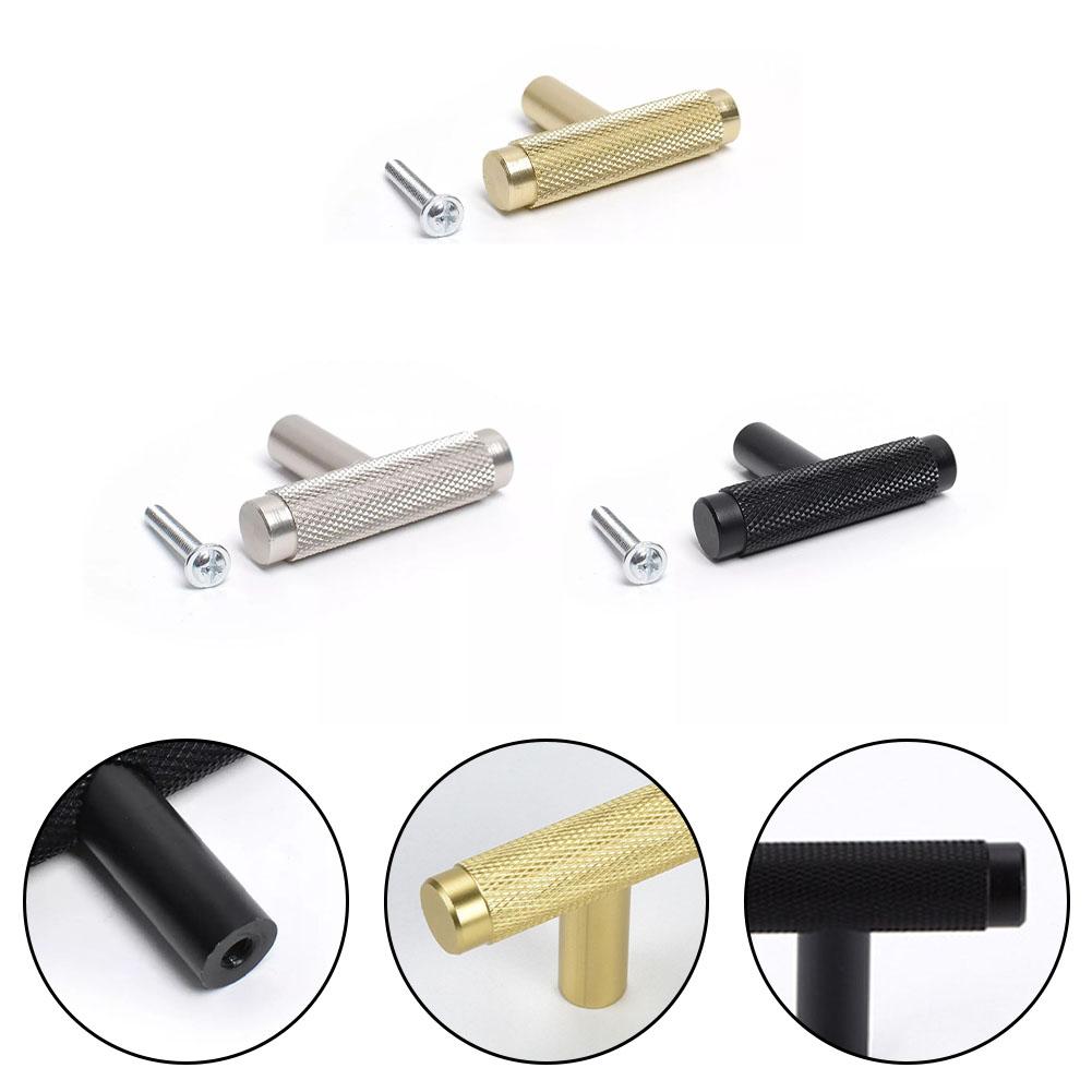 Comfortable Feel Door Handles Kitchen Cabinet Knob Knurled T Bar Knob