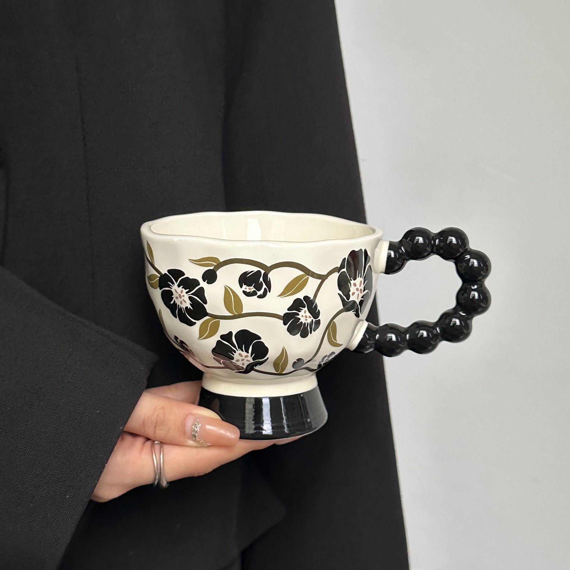 

Кружка в средневековом стиле, керамическая, для послеобеденного чая, кофе, воды, для девочек, подарок на день рождения, сувенир 301-400ml